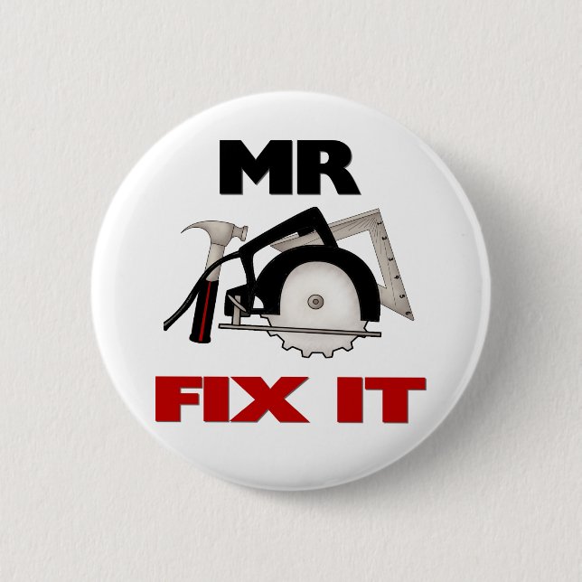 Mr Fix It 6 Cm Round Badge (Front)