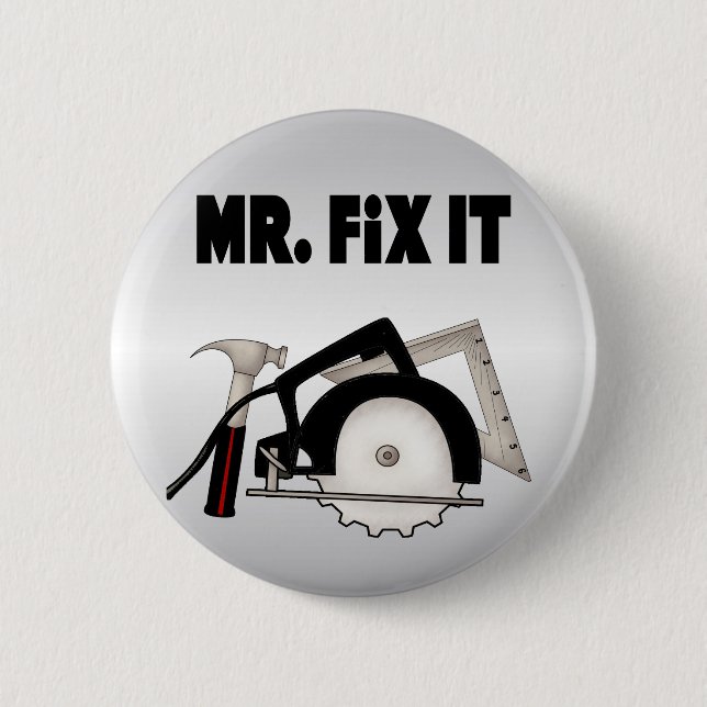 Mr Fix It 6 Cm Round Badge (Front)