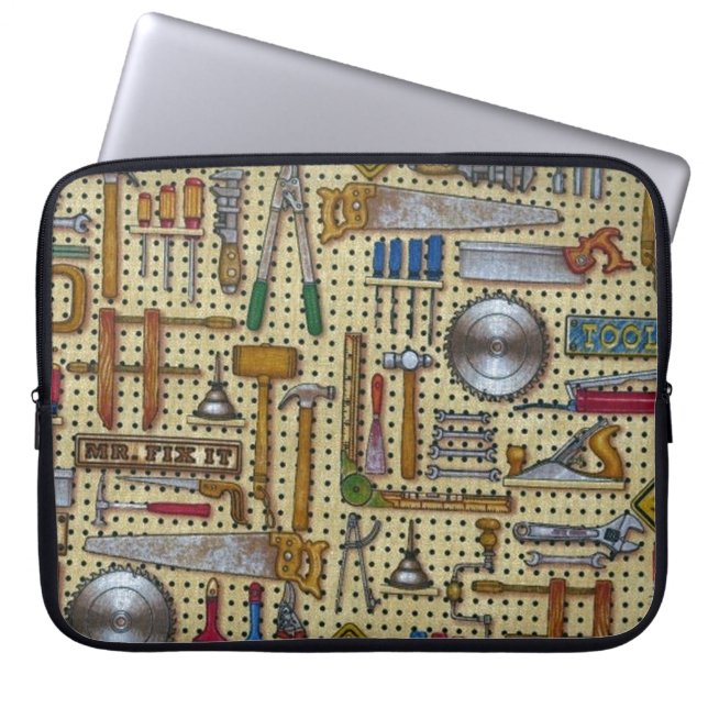 Mr. Fix It Handyman Laptop Sleeve (Front)