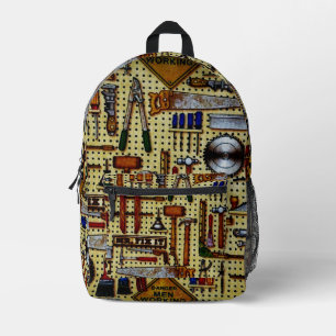 Mr. Fix It Handyman Tools Printed Backpack