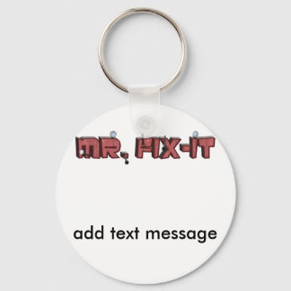 Mr. Fix-It Wooden Text Design (With Nails) Key Ring