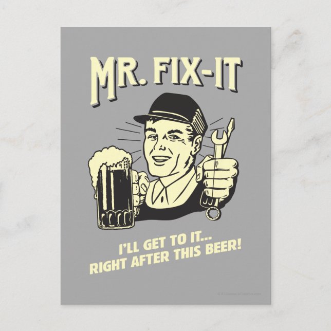Mr. Fixit: After this Beer Postcard (Front)