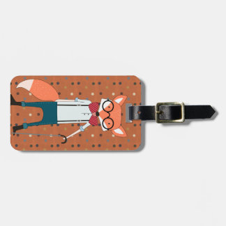 Mr Fox cool luggage tag