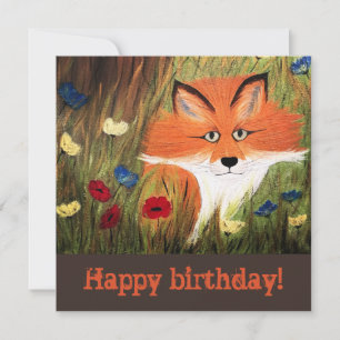 MR FOX, Flat Card, Birthday