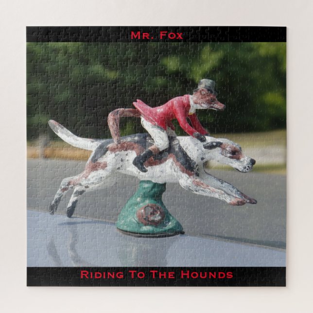 Mr Fox Riding To The Hounds Jigsaw Puzzle (Vertical)