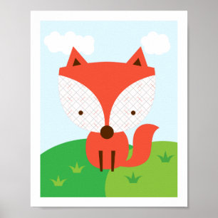Mr Fox - Woodland Friends Nursery Wall Art