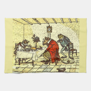 Mr. Frog, Mr. Rat and Miss Mouse Tea Towel