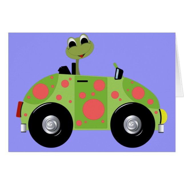 Mr Froggy and His Spotted Car (Front Horizontal)