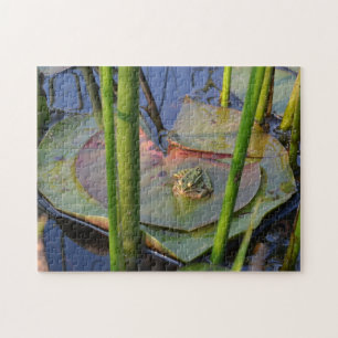 Mr. Froggy On His Pad Jigsaw Puzzle
