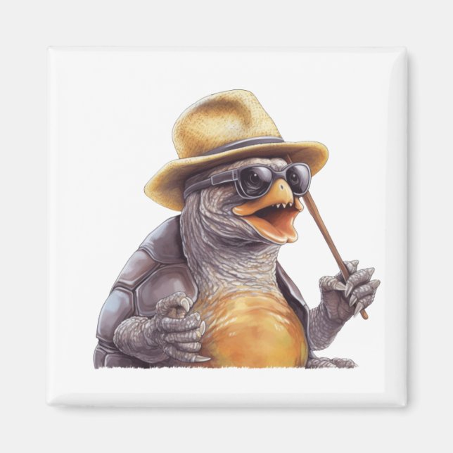 Mr. Galapagos Tortoise Blue from Galapagos Islands Magnet (Front)