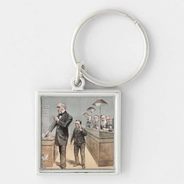 Mr Gladstone and his Clerks Key Ring (Front)