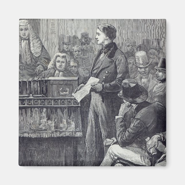 Mr Gladstone delivering his Maiden Speech Magnet (Front)