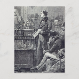 Mr Gladstone delivering his Maiden Speech Postcard