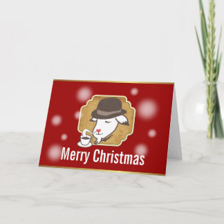 Mr. Goat & His Coffee Merry Christmas Card