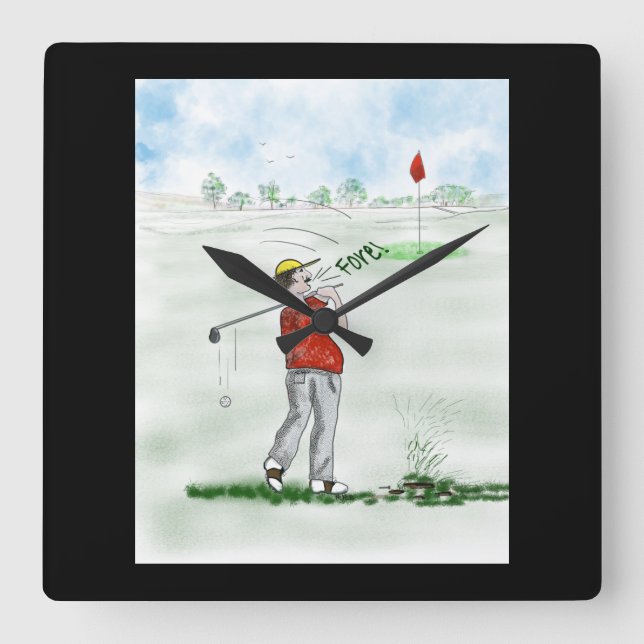 Mr. Golf Wall Clock (Front)
