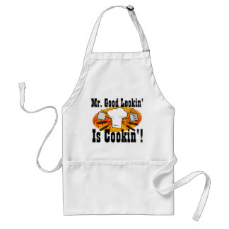 Mr. Good Lookin' is Cookin' Funny Men's Grill BBQ Standard Apron