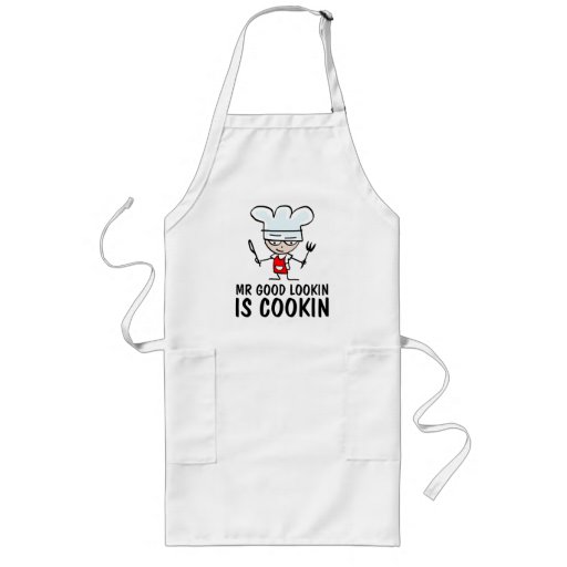 Image of Mr good looking is cooking apron for men