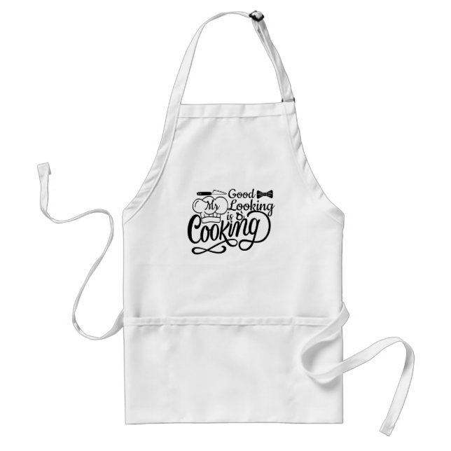 Mr Good Looking Is Cooking Custom Funny Standard Apron (Front)
