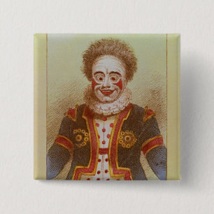 Mr Grimaldi as Clown 15 Cm Square Badge