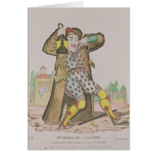 Mr Grimaldi as Clown, illuminating the