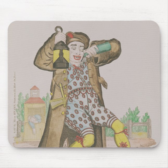 Mr Grimaldi as Clown, illuminating the Mouse Mat (Front)