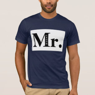 Mr. Groom High Contrast Black and White Minimalist T-Shirt
