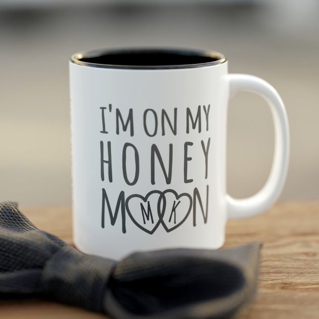 Mr Groom Honeymoon Monogrammed Coffee Mug (Perfect wedding day gift for your Groom. Just add your initials and his name)