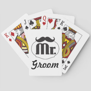 Mr. Groom Moustache Playing Cards