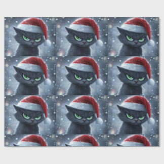 Mr. Grumpy Face Christmas Cat Wrapping Paper