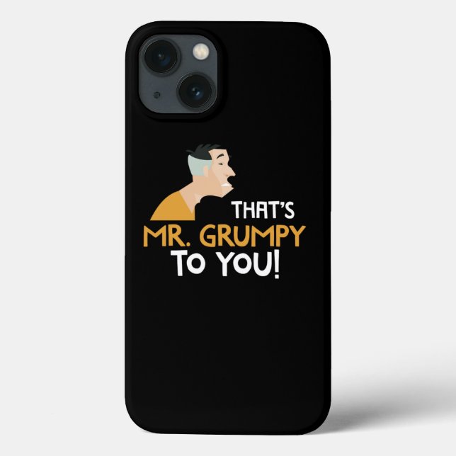 Mr Grumpy Old Man Funny Design Case-Mate iPhone Case (Back)