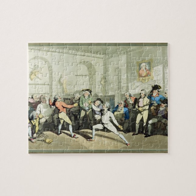 Mr H Angelo's Fencing Academy, engraved by Charles Jigsaw Puzzle (Horizontal)