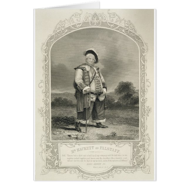 Mr Hackett as Falstaff, in Henry IV (Part 1) Act I (Front)