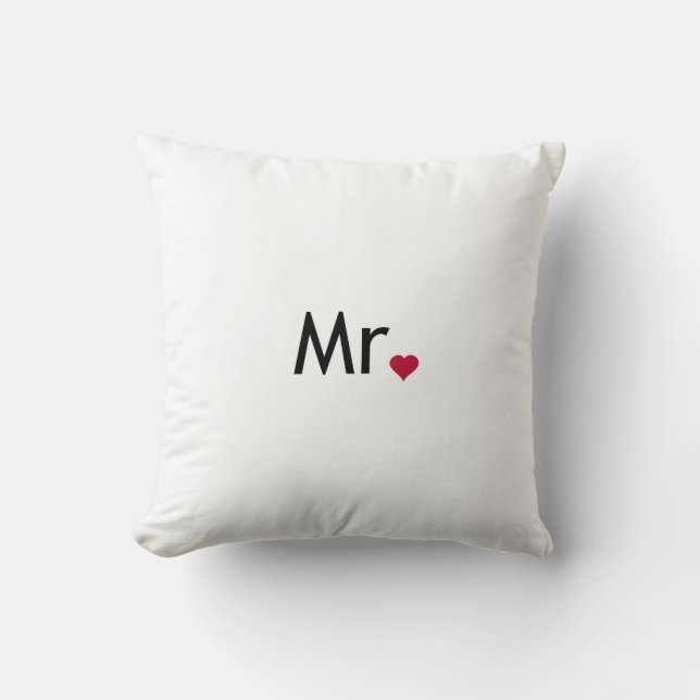 Mr - half of Mr and Mrs set Cushion (Front)