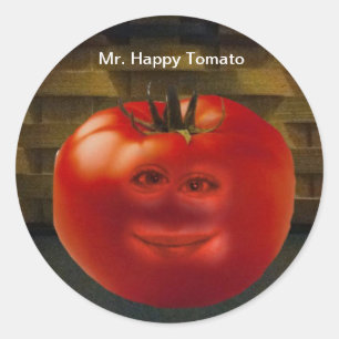 Mr. Happy Tomato Stickers
