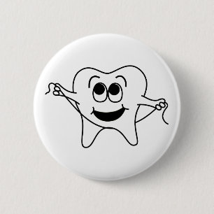 Mr. Happy Tooth 6 Cm Round Badge