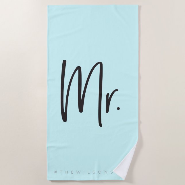 Mr. #hashtag beachtowel beach towel (Front)