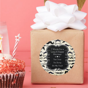 Mr. Hipster Moustache Vintage Retro Classic Round Sticker