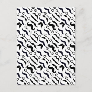 Mr. Hipster Moustache Vintage Retro Postcard