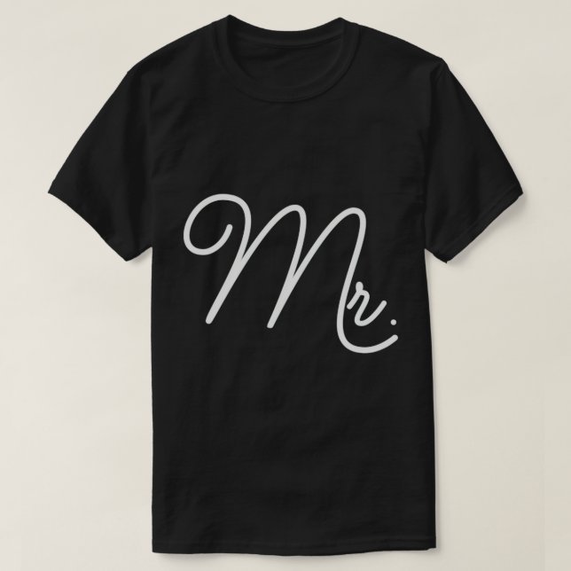 Mr. Honeymoon Gift for Husband Wedding Matching Co T-Shirt (Design Front)