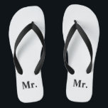 Mr. Hubby Flip Flops<br><div class="desc">wedding</div>