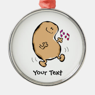 Mr Human Bean Doing The Jiggy Metal Tree Decoration