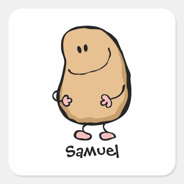 Mr Human Bean Square Sticker (Front)