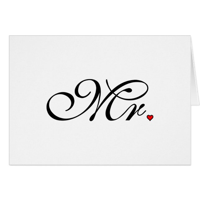 Mr. Husband Groom His Her Newly Weds (Front Horizontal)