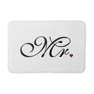Mr. Husband Groom His Hers Newly Weds Bath Mat