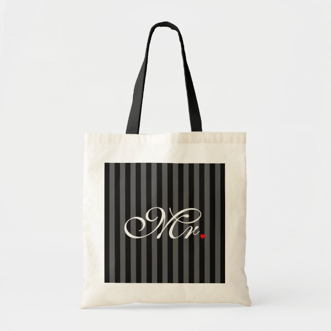 Mr. Husband Groom His Hers Newly Weds Tote Bag (Front)