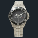 Mr. Husband Groom His Hers Newly Weds Watch<br><div class="desc">A classic monogram for Mr. and Mrs. for newly weds established couples mum dad girlfriend or boyfriend. A perfect last minute gift idea. Mr. and Mrs. Husband Wife His Hers Newly Weds on a custom gift to wear or to share. Use the "Ask this Designer" link to contact us with...</div>