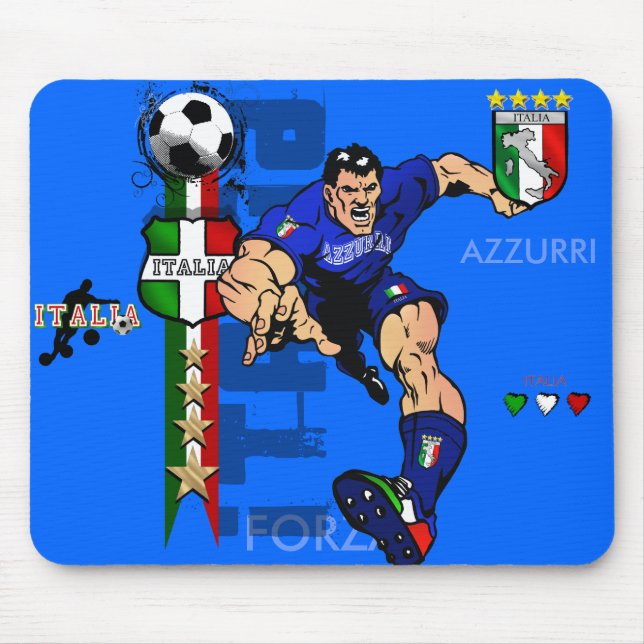 Mr Italian Stallion Forza Azzurri Italy 2010 gifts Mouse Mat (Front)