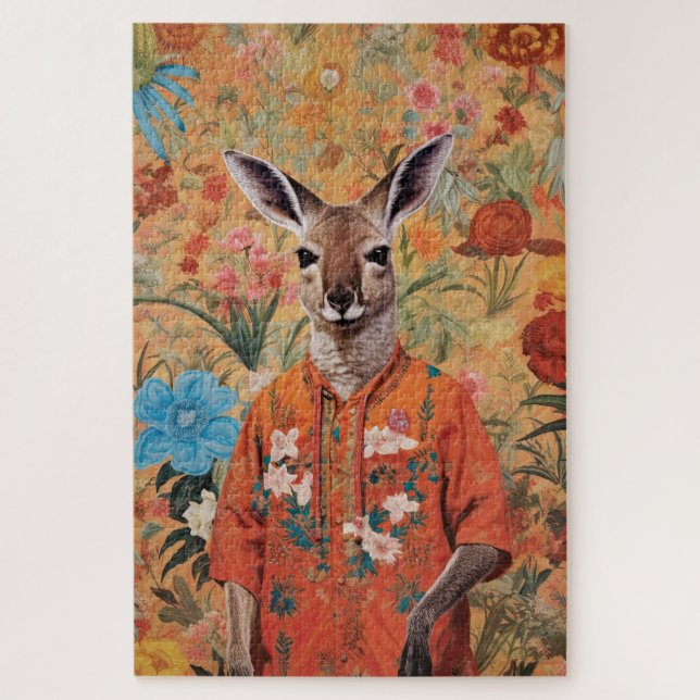 Mr. Kangaroo in His Garden Jigsaw Puzzle (Vertical)