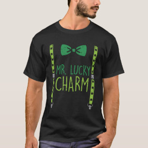 Mr Lucky Charm Suspenders St Patrick s Day Boys Ki T-Shirt