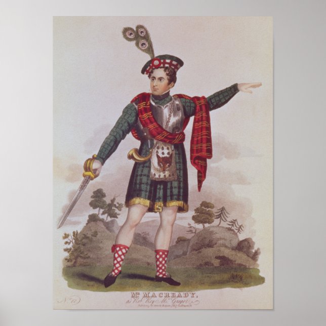 Mr. Macready in the role of Rob Roy Macgregor Poster (Front)
